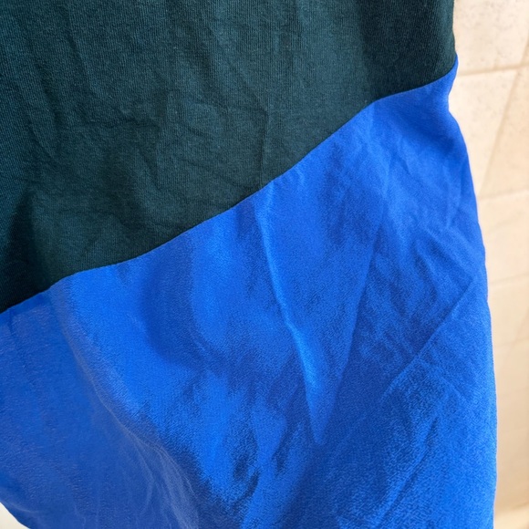 Vintage Mason Royal Blue and Forest Green Blouse Small Academia - Picture 5 of 7